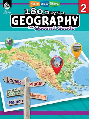 cover image of 180 Days of Geography for Second Grade: Practice, Assess, Diagnose